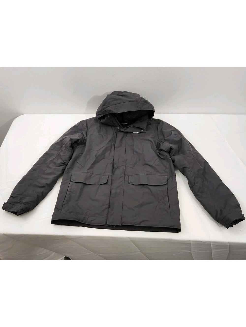Patagonia Isthmus Jacket Men's Medium Gray Insulated Shell Hooded 26990